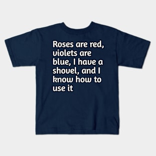 Roses and red funny joke Kids T-Shirt